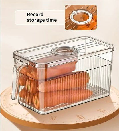 ZS - Fridge Storage Container with Storage Timer Lid