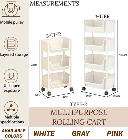 ZS - Multi Purpose Rolling Cart 3 Tier