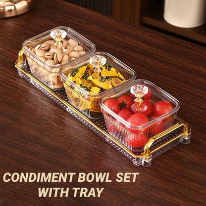 ZS - Condiment Bowl Set With Tray