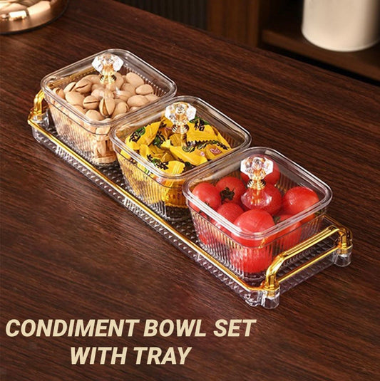ZS - Condiment Bowl Set With Tray