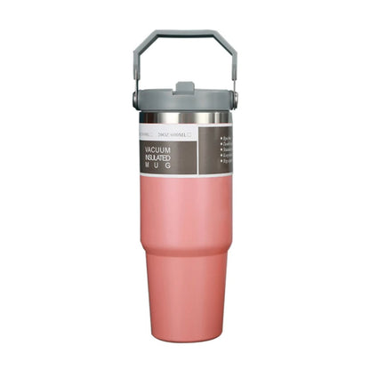 ZS - 890ml/300oz Thermal Insulated Travel Mug with Carry Handle and Straw