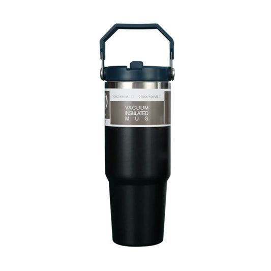 ZS - 890ml/300oz Thermal Insulated Travel Mug with Carry Handle and Straw
