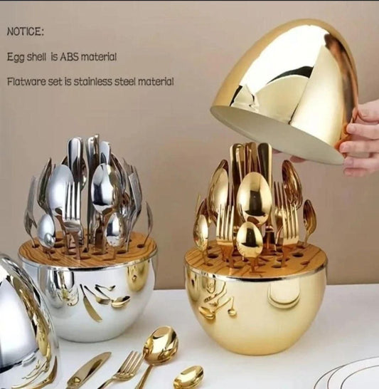 ZS - Egg Shaped Cutlery Set 24pcs