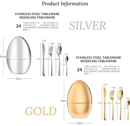 ZS - Egg Shaped Cutlery Set 24pcs