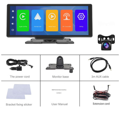 ZS - 10 Inch Apple Carplay/Android Auto Screen & Reverse Camera - Plug & Play