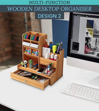 ZS - Multi-Functional Wooden Desktop Organizer