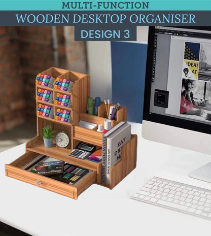 ZS - Multi-Functional Wooden Desktop Organizer