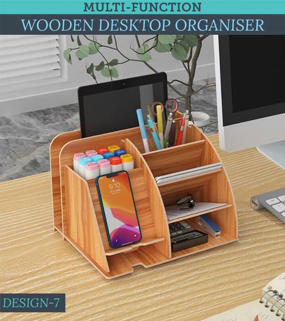 ZS - Multi-Functional Wooden Desktop Organizer