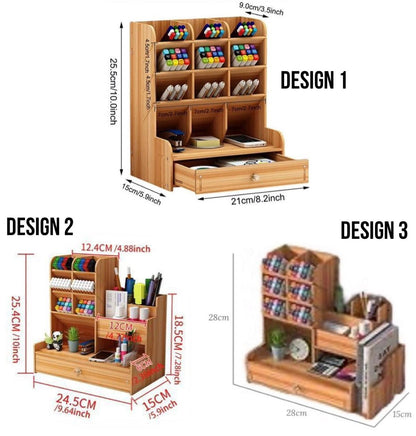 ZS - Multi-Functional Wooden Desktop Organizer