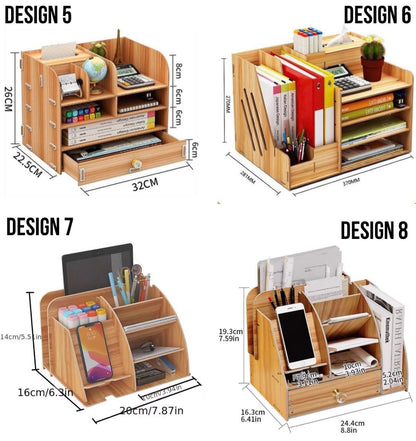 ZS - Multi-Functional Wooden Desktop Organizer