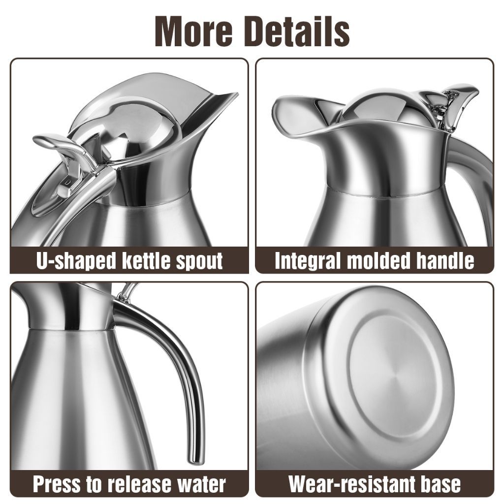 ZS - European Stainless Steel Vacuum Thermal Flask - 2 Litre