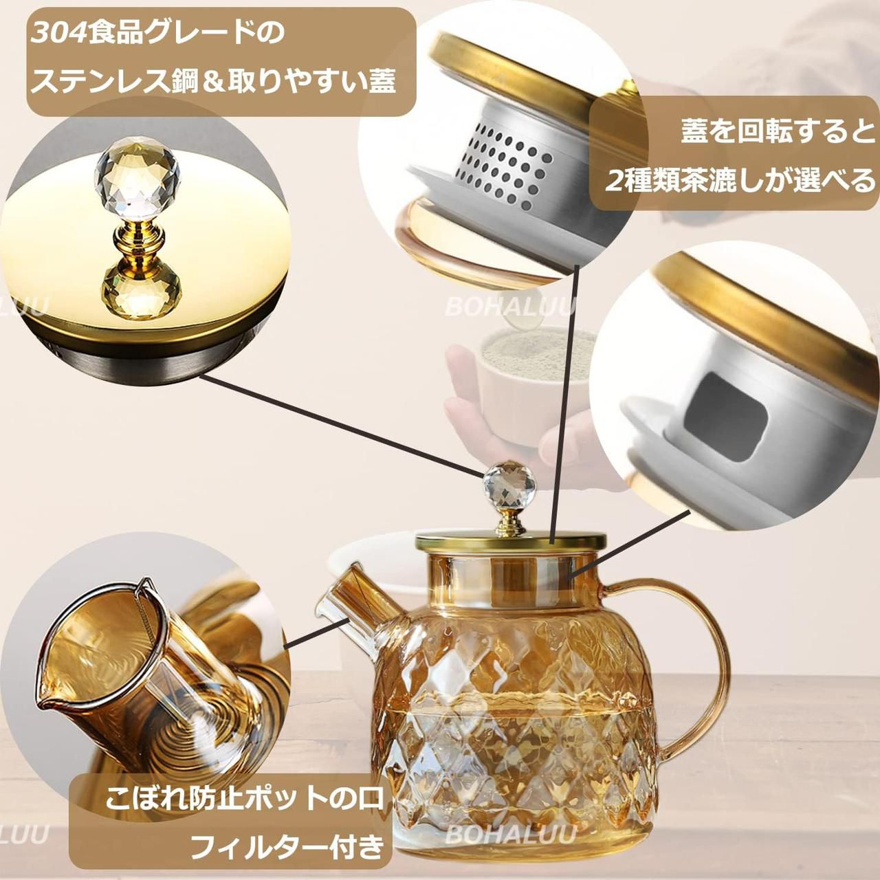 ZS - 7PCS Glass Teapot Set