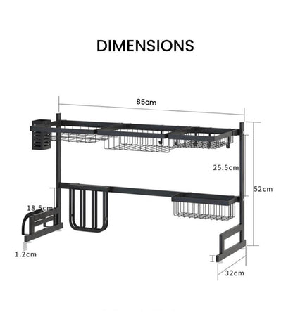 ZS - 85CM Over the Sink Dish Rack
