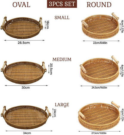 ZS - 3pcs Woven Tray Set