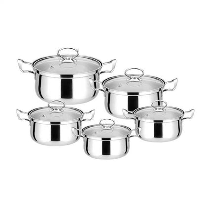ZS - Stainless Steel Pots and Pans - 10 Piece