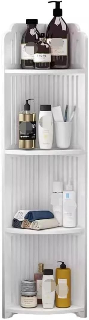 ZS - 4 Tier Corner Shelf Stand PVC Corner Bathroom Shelf