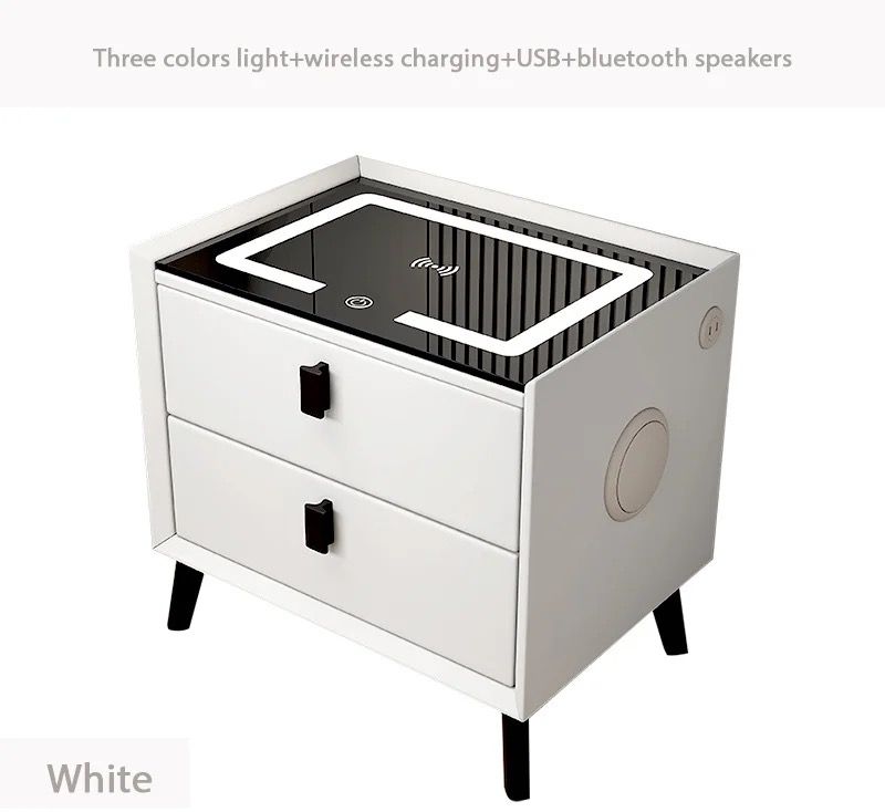 ZS - SMART SIDE TABLE WITH WIRELESS CHARGING STATION Nightstand