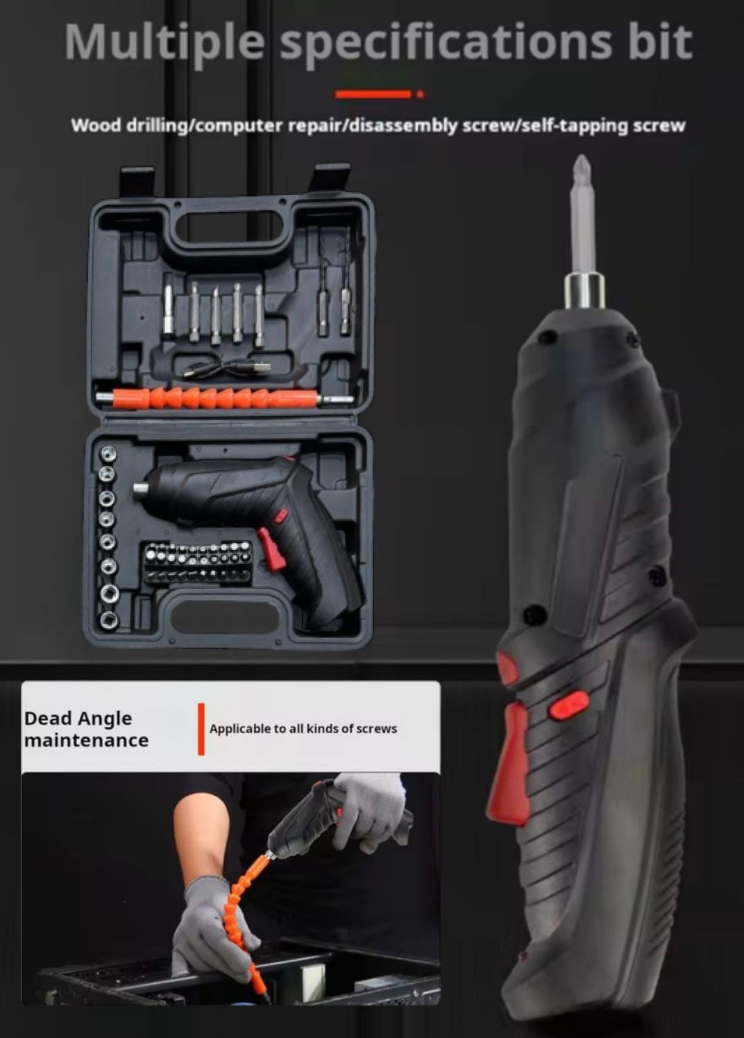 ZS - 47PCS Cordless Screwdriver Toolset