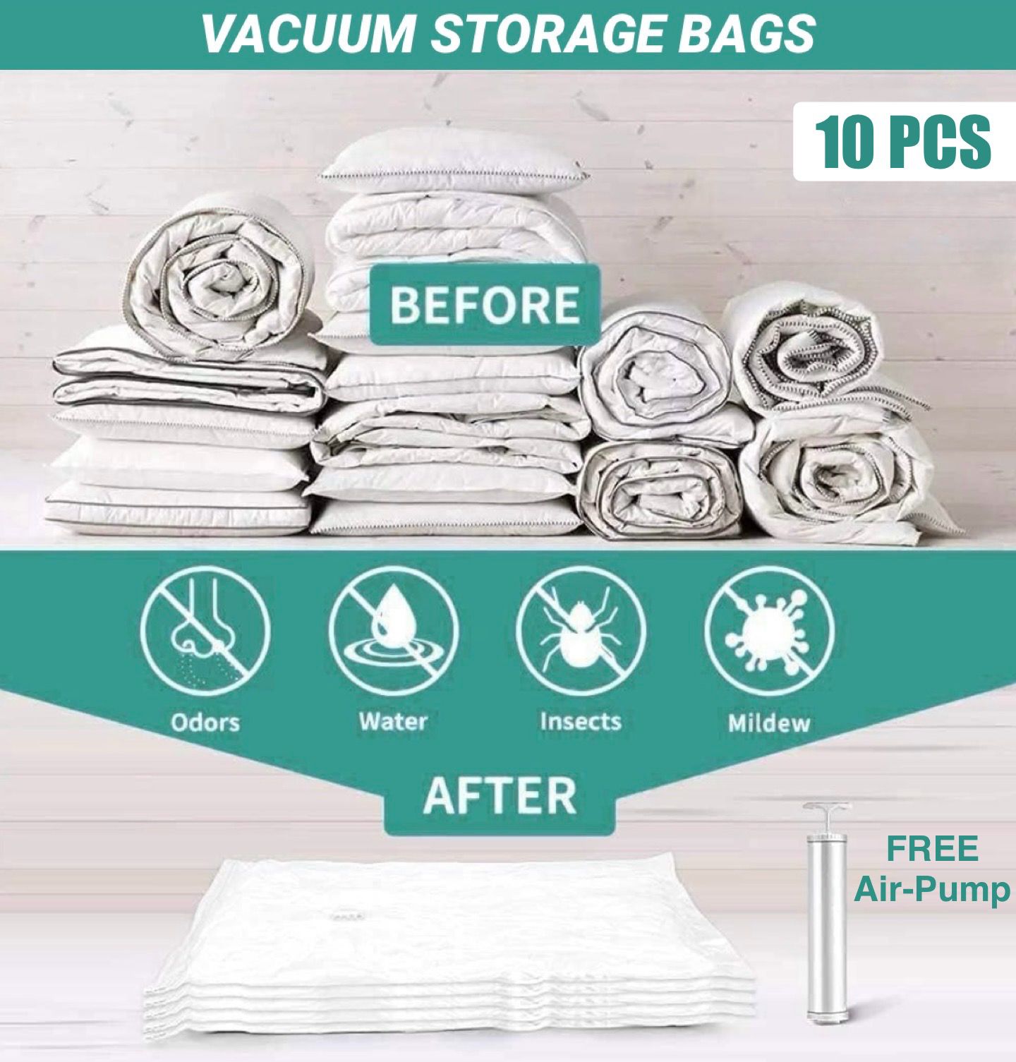 ZS -10 PCs Vacuum Storage Bags