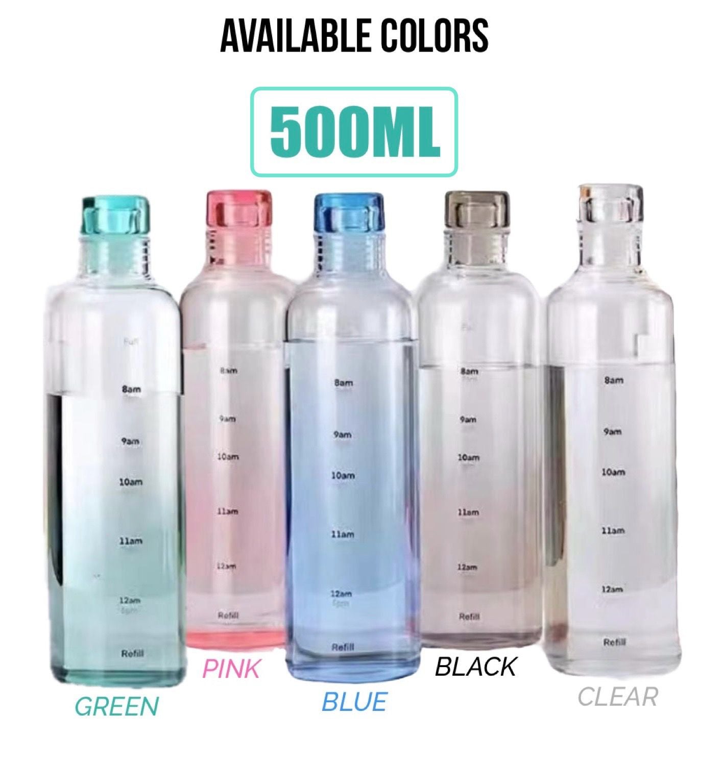 ZS - 500ml Stylish Glass Bottle
