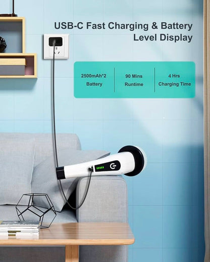 ZS - 8 in 1 Electric Cleaning Brush - Cordless