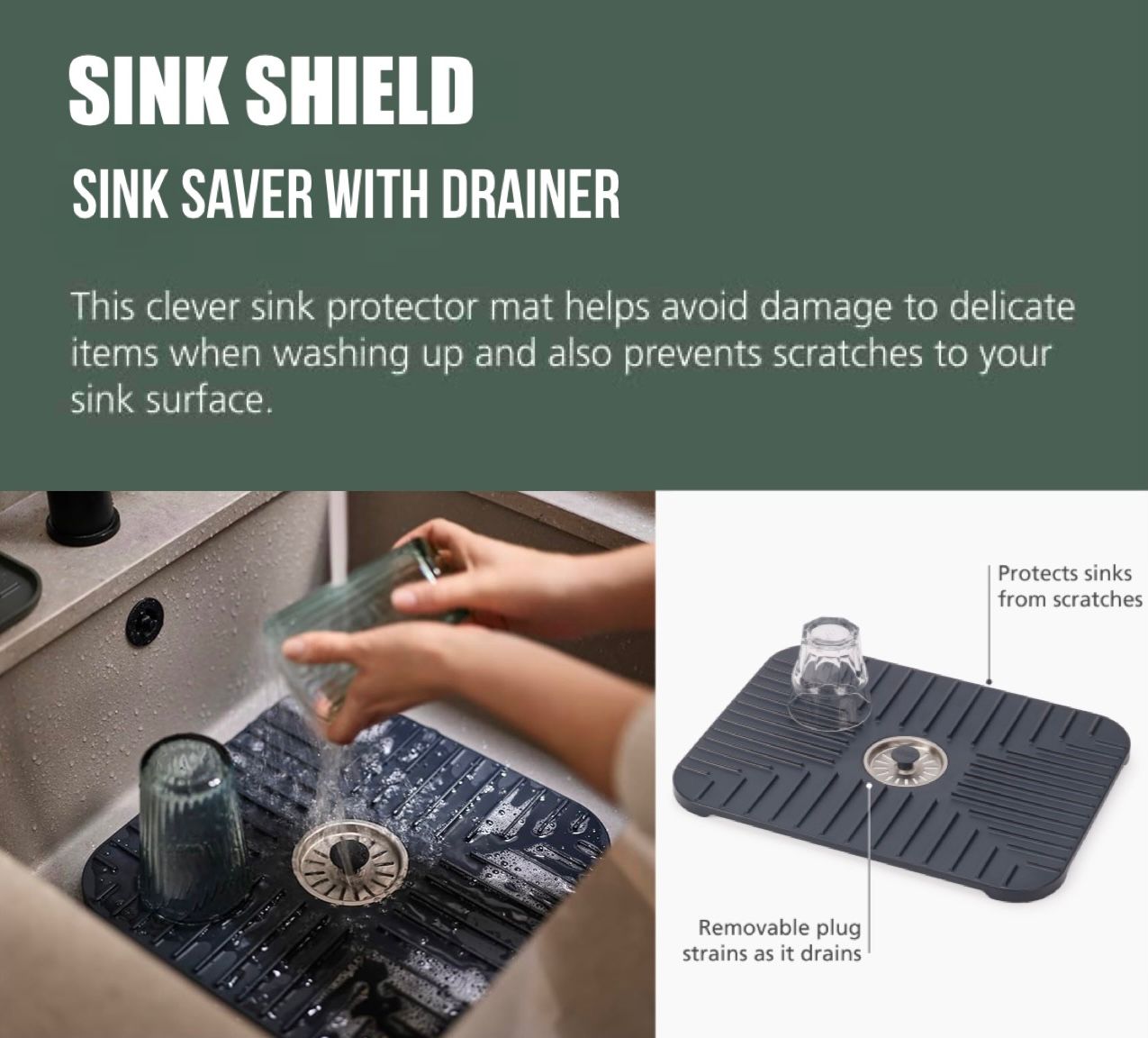 ZS - Sink Shield with Drainer