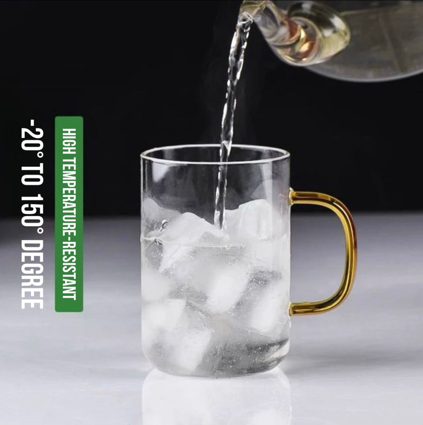 ZS - 6pc Glass Mug Set 300ml