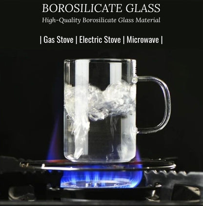 ZS - 6pc Glass Mug Set 300ml