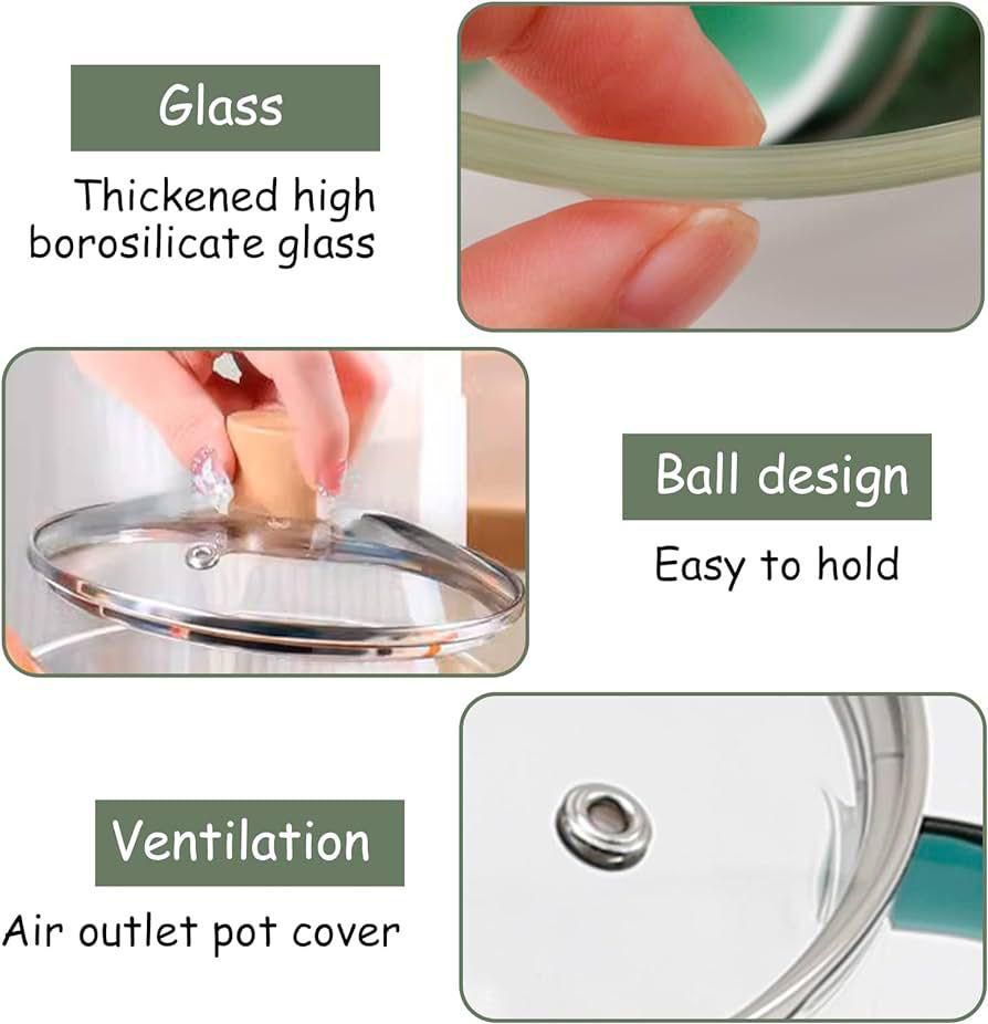 ZS - Glass Pot Heat Resistant Compatible With Gas & Electric Ceramic Stove