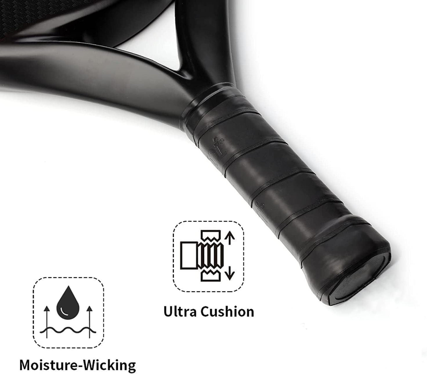 ZS - CAMEWIN Carbon Fibre Padel Racket / Bat - Marble Design & Padded Carry Bag