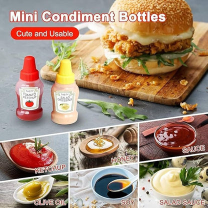 ZS - Mini Condiment Bottle Set - 4pcs