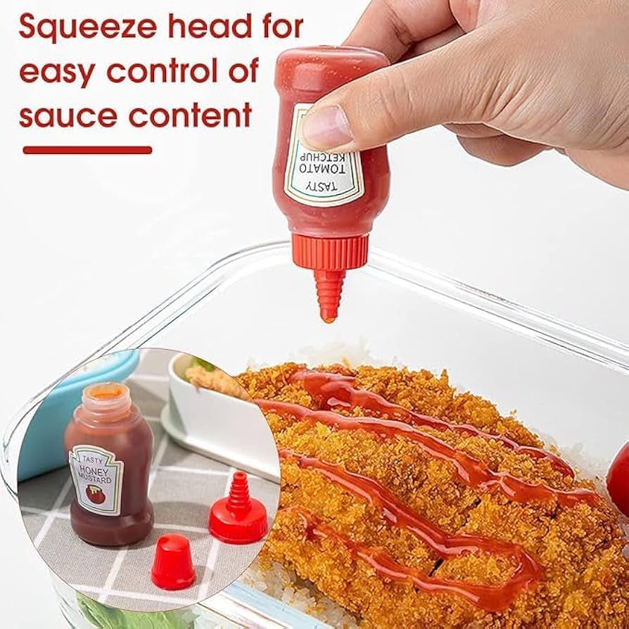 ZS - Mini Condiment Bottle Set - 4pcs