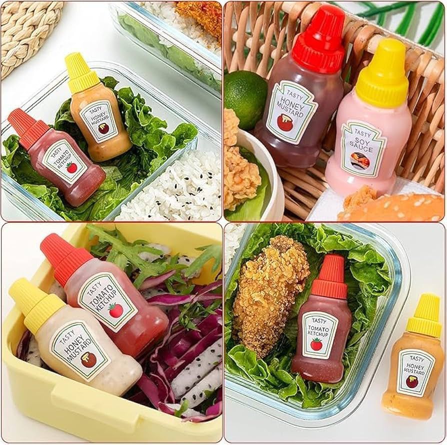 ZS - Mini Condiment Bottle Set - 4pcs