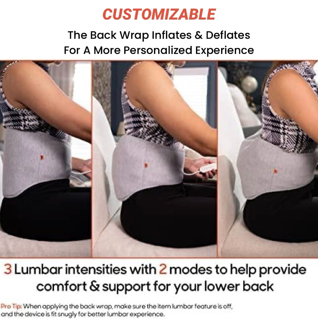 ZS - 3 in 1 Heat & Massage Back Wrap