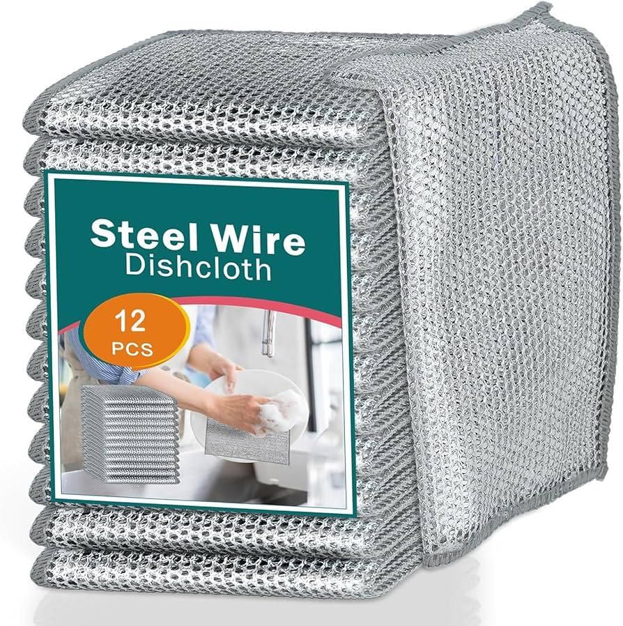 ZS - Steel-Wire Dish Cloth 12pcs Pack
