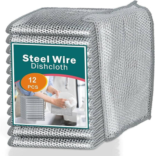 ZS - Steel-Wire Dish Cloth 12pcs Pack