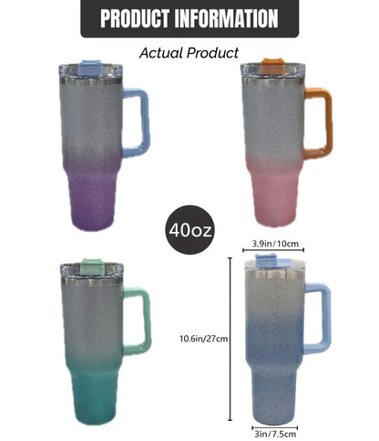 ZS - 1200ml Glittering Travel Tumbler Flask