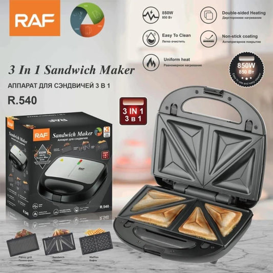 ZS - RAF 3 in 1 Sandwich Maker (Sandwich-Waffle-Grill)