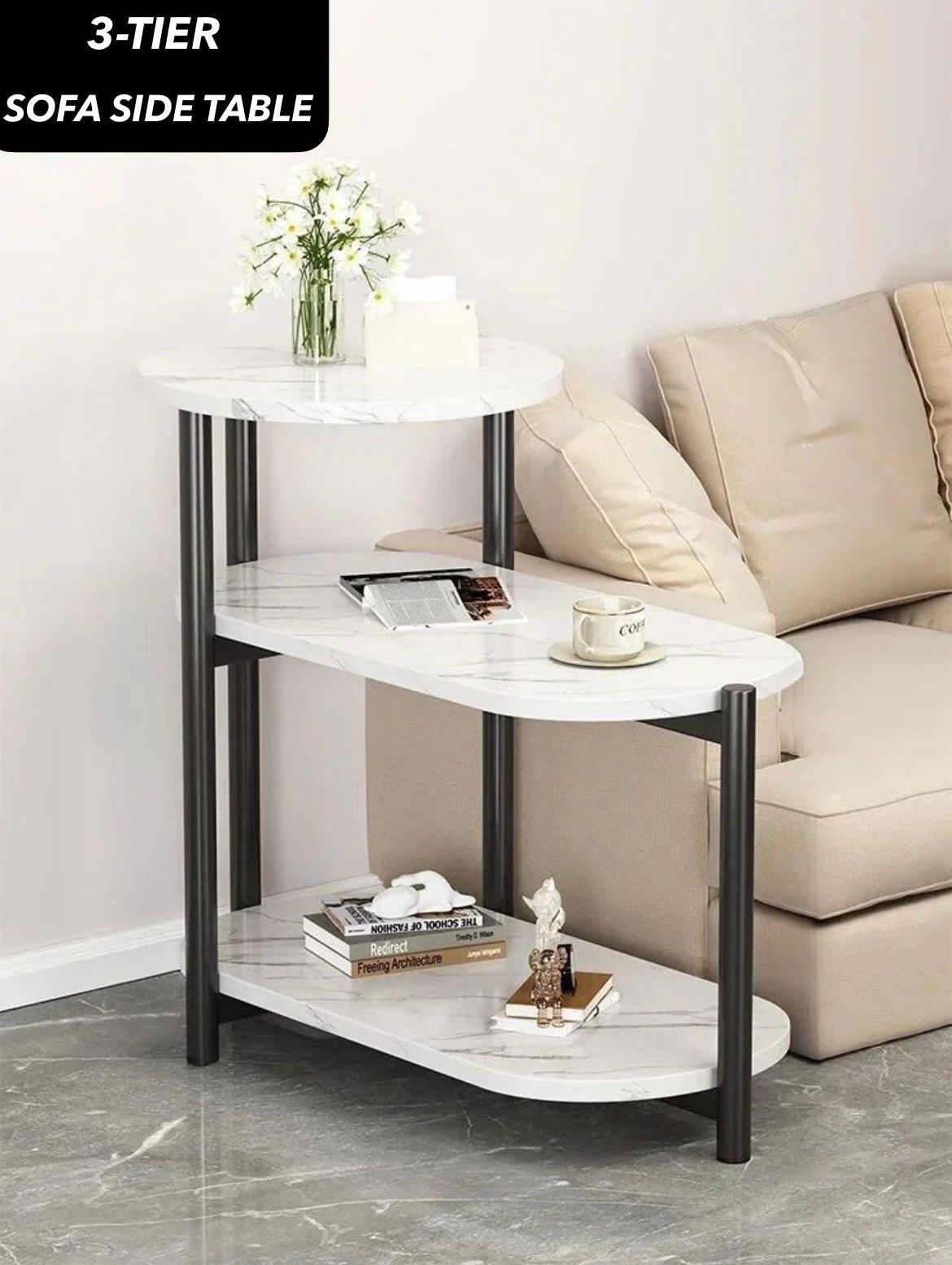 ZS - Sofa Side Table 3-Tier