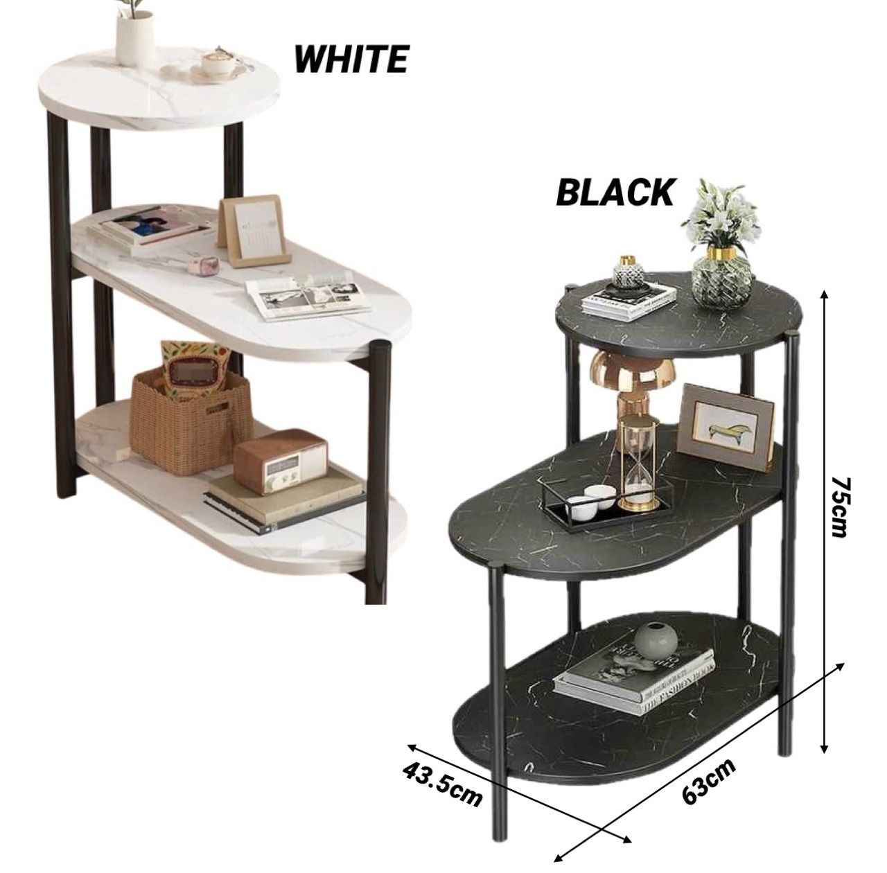ZS - Sofa Side Table 3-Tier