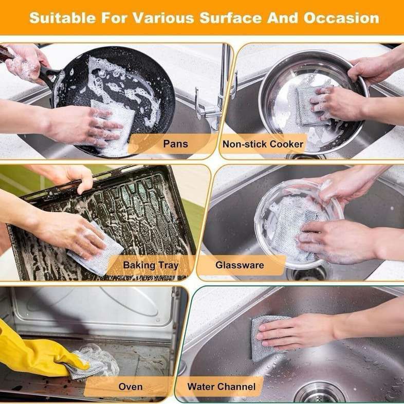 ZS - Steel-Wire Dish Cloth 12pcs Pack