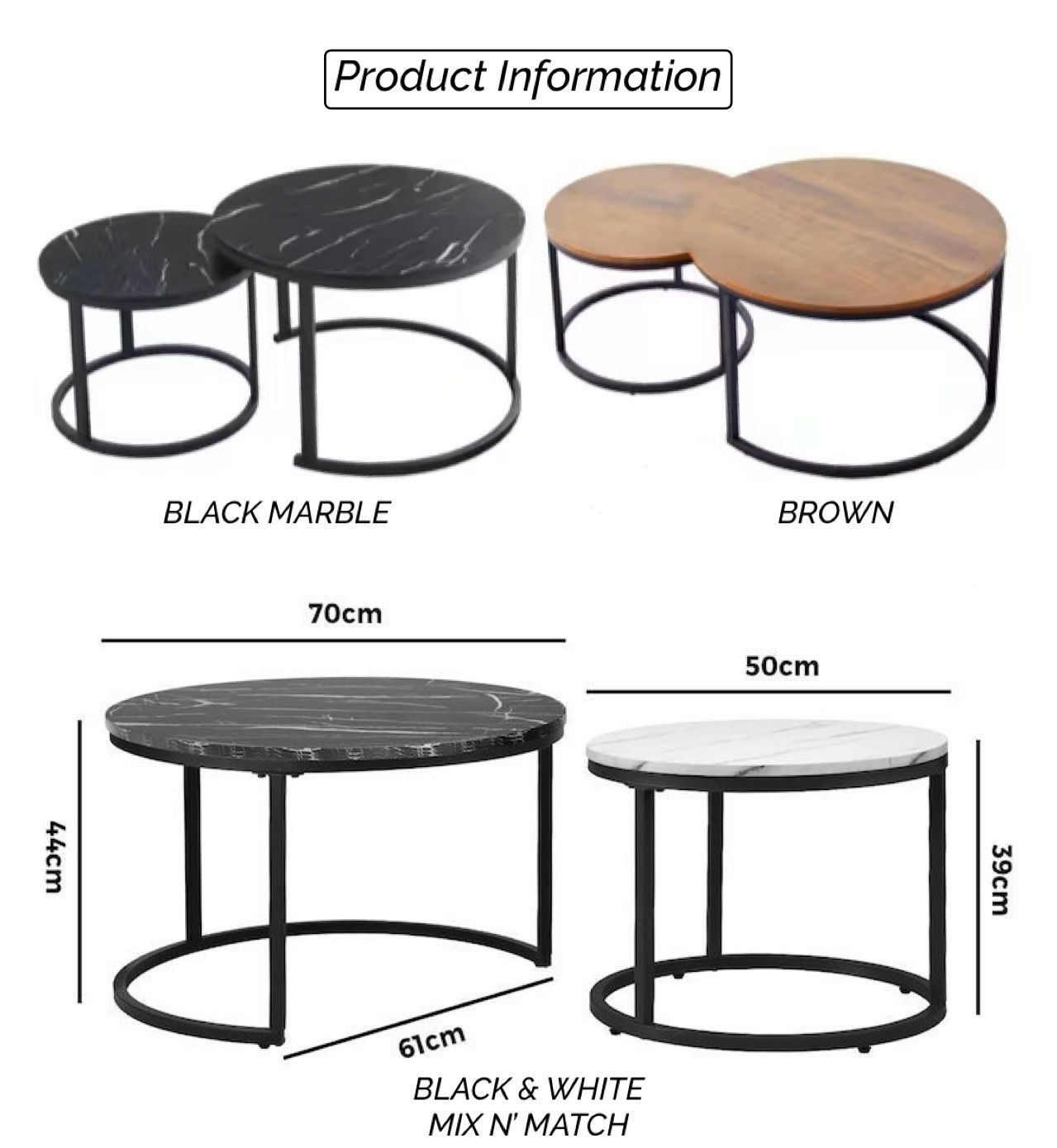 ZS - Nesting Center Table - 2 Pieces