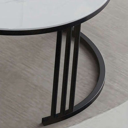 ZS - Modern Marble Curve Craft Coffee Table Set
