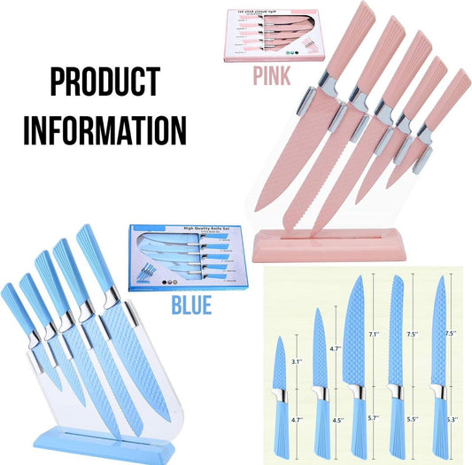 ZS - Kitchen Knife Set with stand 6pcs