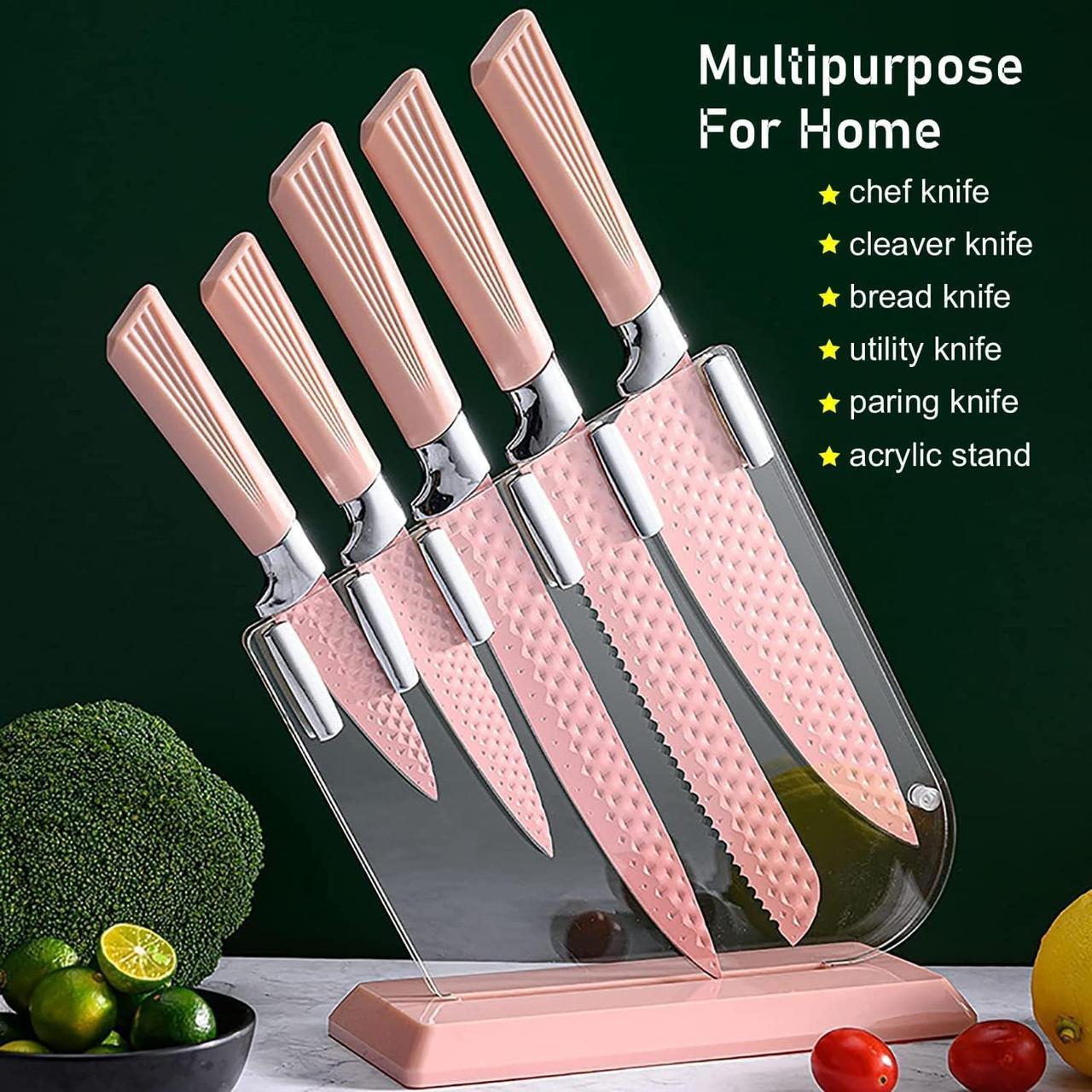 ZS - Kitchen Knife Set with stand 6pcs