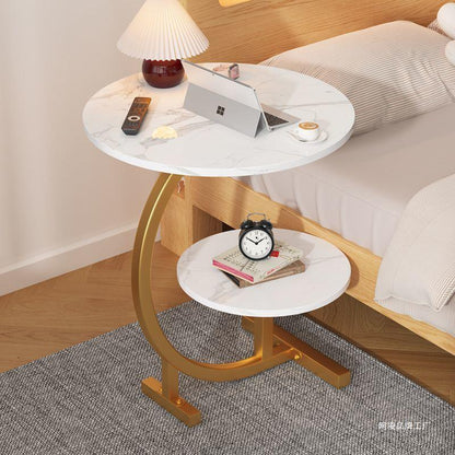ZS - C-SHAPED 2 Tier Chic SIDE TABLE ROUND