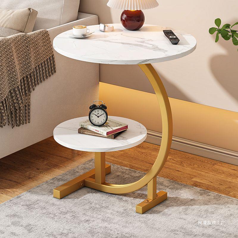 ZS - C-SHAPED 2 Tier Chic SIDE TABLE ROUND