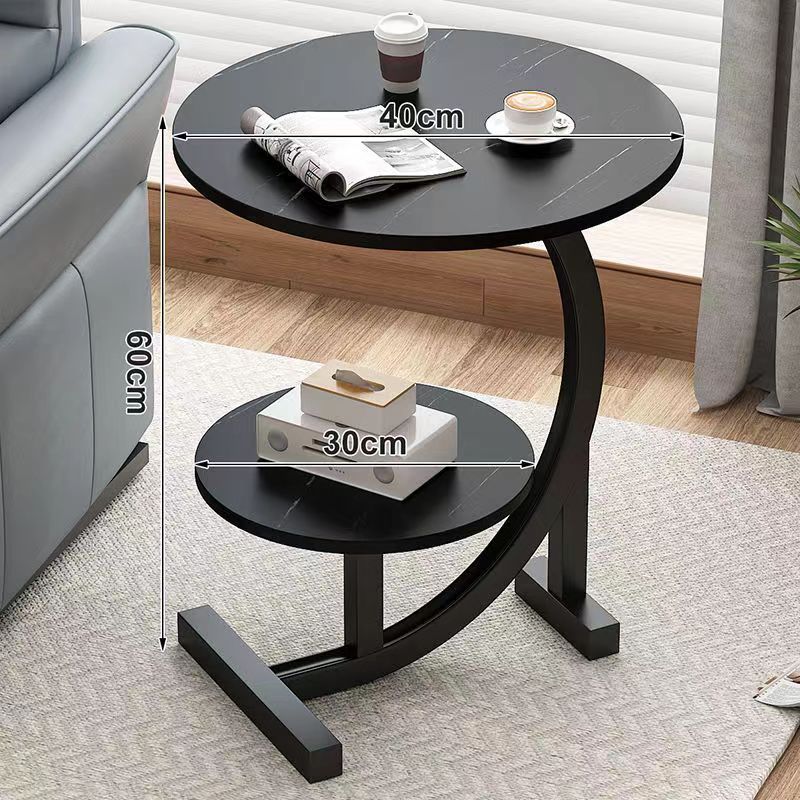 ZS - C-SHAPED 2 Tier Chic SIDE TABLE ROUND