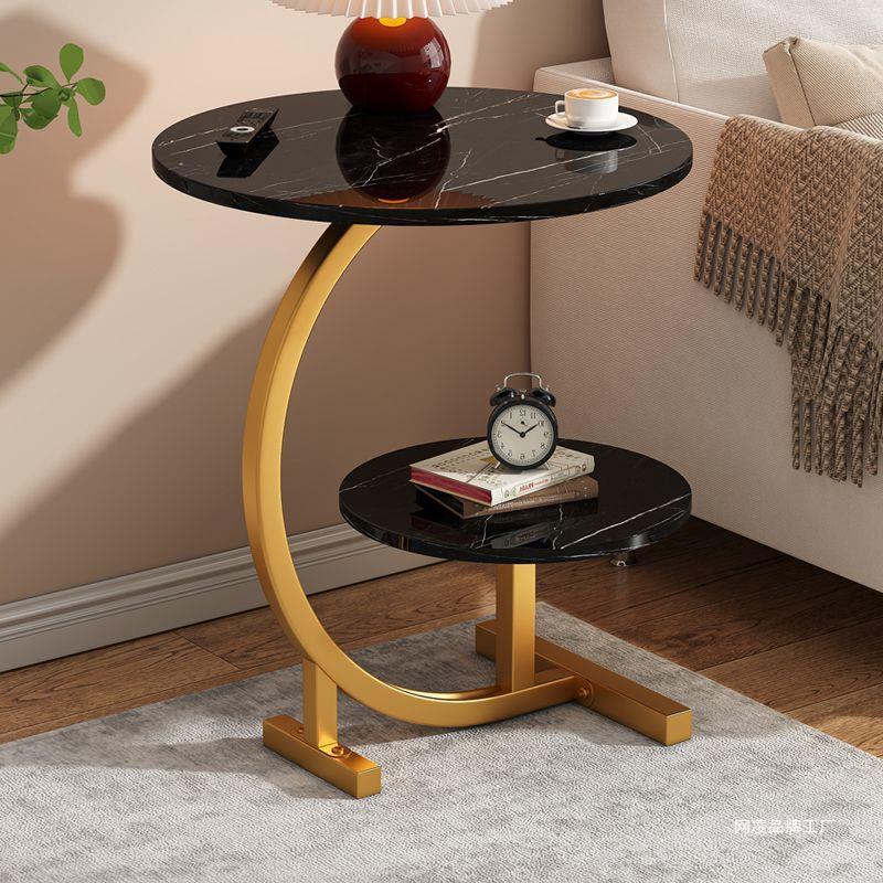 ZS - C-SHAPED 2 Tier Chic SIDE TABLE ROUND