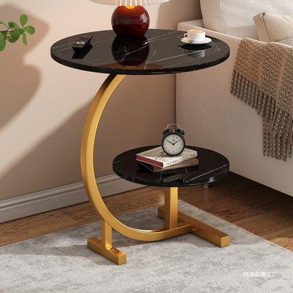 ZS - C-SHAPED 2 Tier Chic SIDE TABLE ROUND